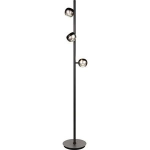 Černá/ve stříbrné barvě LED stojací lampa (výška 150 cm) Orbit – Trio Select obraz