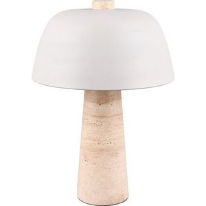 Bílá/béžová stolní lampa s kovovým stínidlem (výška 41 cm) Timba – Trio Select obraz
