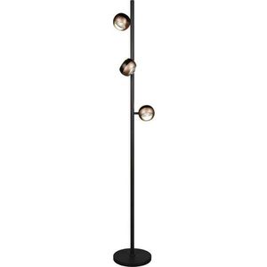 Černá/v bronzové barvě LED stojací lampa (výška 150 cm) Orbit – Trio Select obraz