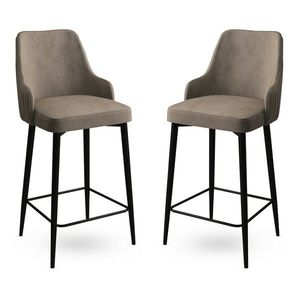 Sada barových židlí Enox Cappuccino and Black, 2 ks, 2 ks obraz