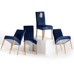 Restilo Napínací potah na židli Sento indigo, 48 x 48 x 58 + 10 cm, sada 4 ks obraz