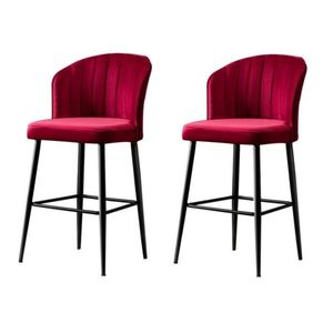 Sada barových židlí Rubi Claret Red and Black, 2 ks, 2 ks obraz