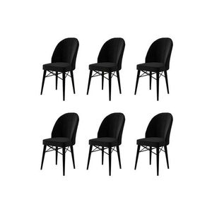 Sada jídelních židlí Ritim Black and Black, 6 ks obraz
