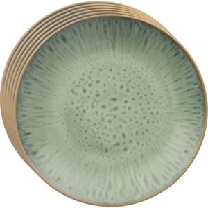 Orion Sada keramických dezertních talířů Glaze zelená 20, 5 cm, 6 ks obraz