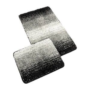 Bellatex Sada Koupelnových předložka bez výkroje BANYSILVER černá, 60 x 100, 60 x 50 cm obraz