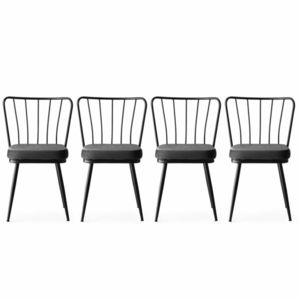 Sada jídelních židlí Yildiz Anthracite and Black, 4 ks, 4 ks obraz