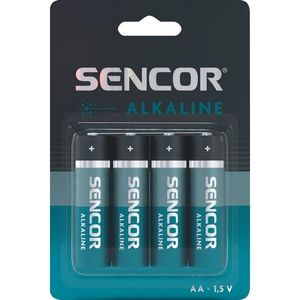 Sencor SBA LR6 alkalická baterie AA, 4 ks obraz