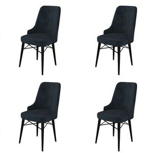Sada jídelních židlí Pare Anthracite and Black, 4 ks, 4 ks obraz