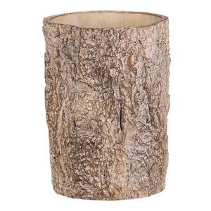Obal na květiny imitace dřevěné kůry, 16 x 16 x 21 cm, beton, 16 cm obraz