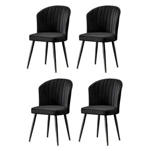 Sada jídelních židlí Rubi Black and Black, 4 ks obraz