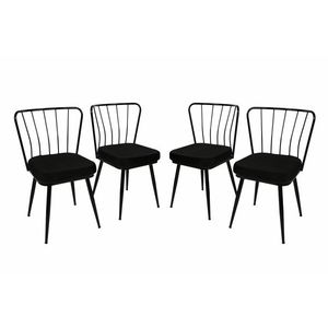 Sada jídelních židlí Yildiz Black and Black, 4 ks, 4 ks obraz