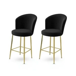 Sada barových židlí Fora Black and Gold, 2 ks, 2 ks obraz