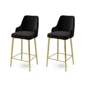Sada barových židlí Enox Black and Gold, 2 ks, 2 ks obraz