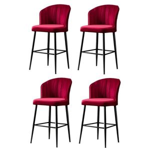 Sada barových židlí Rubi Claret Red and Black, 4 ks, 4 ks obraz
