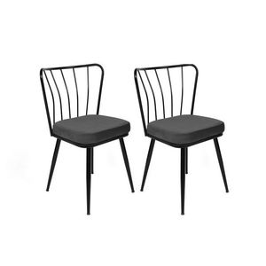 Sada jídelních židlí Yildiz Anthracite Black, 2 ks, 2 ks obraz