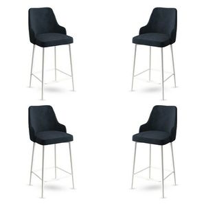 Sada barových židlí Enox Anthracite and White, 4 ks, 4 ks obraz