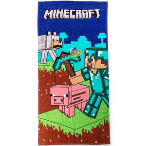 Carbotex Dětská osuška Minecraft Objev svůj Svět, 70 x 140 cm obraz
