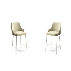 Sada barových židlí Enox Cream and White, 2 ks, 2 ks obraz