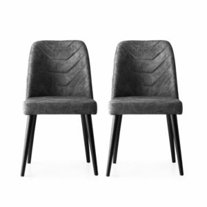 Sada jídelních židlí Dallas Anthracite and Black, 2 ks obraz