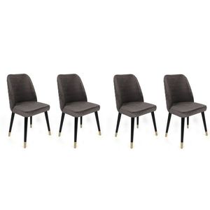 Sada jídelních židlí Hugo Anthracite and Black, 4 ks obraz