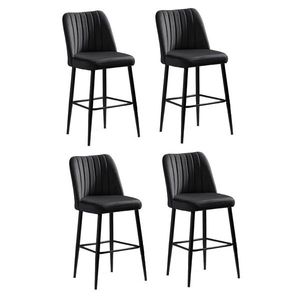 Sada barových židlí Vento Black and Black, 4 ks, 4 ks obraz
