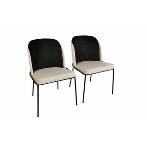Sada jídelních židlí Dore Cream and Black, 2 ks, 2 ks obraz
