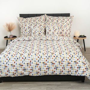 Kvalitex Krepové povlečení Mozaika, 240 x 220 cm, 2 ks 70 x 90 cm obraz