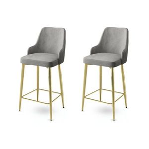 Sada barových židlí Enox Grey and Gold, 2 ks, 2 ks obraz