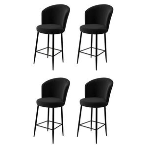 Sada barových židlí Alte Black and Black, 4 ks, 4 ks obraz