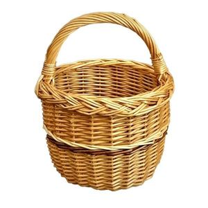 Lakovaný proutěný košík na houby, pr. 20 cm obraz