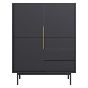 Komoda VIVALA 3D3S, černá obraz