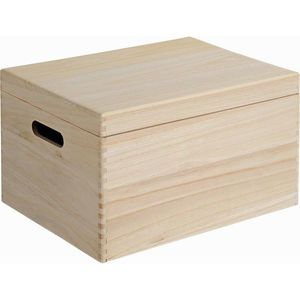 Kesper 69601 Úložný box s výklopným víkem borovice 39 x 29 x 23 cm, L obraz