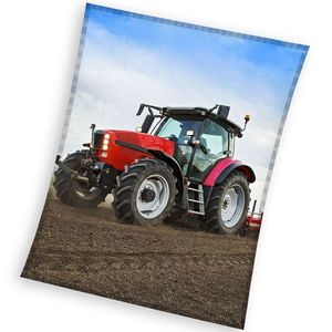 Carbotex Dětská deka Traktor na poli, 130 x 160 cm obraz