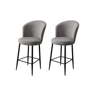 Sada barových židlí Fora Grey and Black, 2 ks, 2 ks obraz