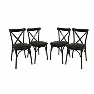Sada jídelních židlí Ekol Black, 4 ks obraz
