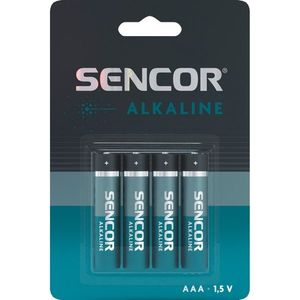 Sencor SBA LR03 alkalická baterie AAA, 4 ks obraz