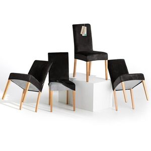 Restilo Napínací potah na židli Sento černá, 48 x 48 x 58 + 10 cm, sada 4 ks obraz