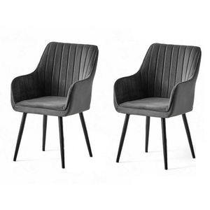 Sada jídelních židlí Nova Anthracite and Black, 2 ks obraz