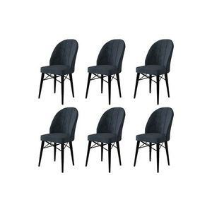 Sada jídelních židlí Ritim Anthracite and Black, 6 ks obraz
