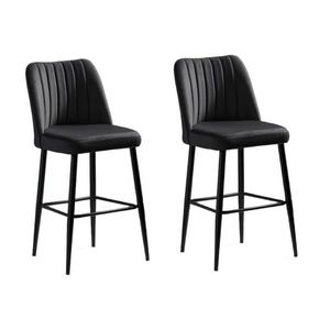 Sada barových židlí Vento Black and Black, 2 ks, 2 ks obraz