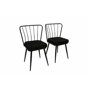 Sada jídelních židlí Yildiz Black and Black, 2 ks, 2 ks obraz