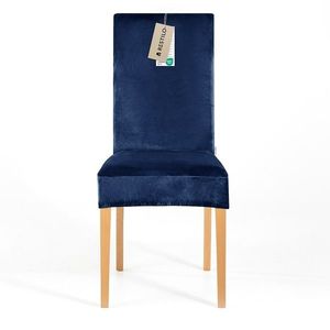 Restilo Napínací potah na židli Sento indigo, 48 x 48 x 58 + 10 cm obraz