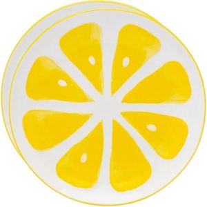 Altom Sada keramických talířů Tropicana citron 20 cm, 2 ks obraz