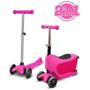 Koloběžka BUDDY TOYS TAMAN 2v1 růžová obraz