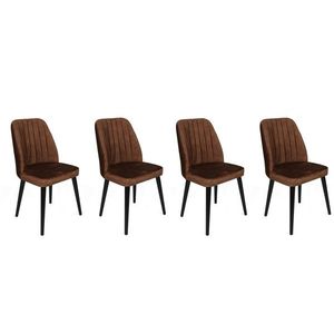 Sada jídelních židlí Alfa Brown and Black, 4 ks obraz