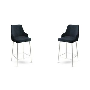 Sada barových židlí Enox Anthracite and White, 2 ks, 2 ks obraz
