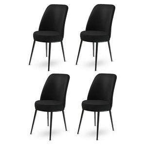 Sada jídelních židlí Dexa Black and Black, 4 ks, 4 ks obraz