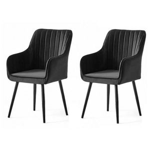 Sada jídelních židlí Nova Black and Black, 2 ks obraz
