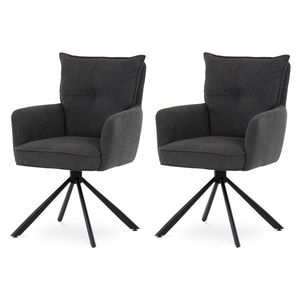 Sada jídelních židlí s vratným mechanismem HC-X1128 GREY2, manšestr, 2 ks obraz