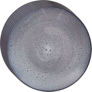 Orion Sada keramických mělkých talířů Glaze fialová 27 cm, 6 ks obraz